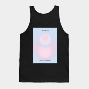 Modern Aesthetic Pink and Blue Gradient Aura Tank Top